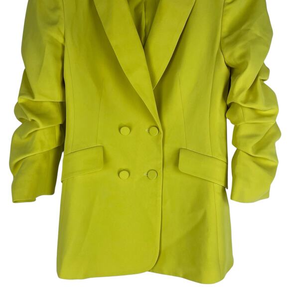 Cinq a Sept Kris Double Breasted Blazer Jacket Pineapple Yellow  Size 2 - Picture 6 of 10